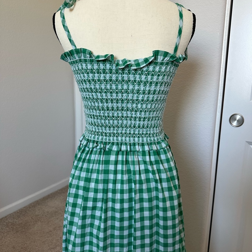 Kate Spade Maxi Green Gingham Dress - Picture 6 of 12